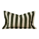 Orla Olive Green Stripe Cushion - 2 sizes