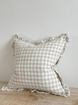 Hallie Natural Gingham Cushion - 2 sizes