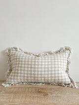 Hallie Natural Gingham Cushion - 2 sizes