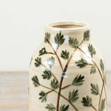 GREEN FOLIAGE CERAMIC VASE, 2 Sizes