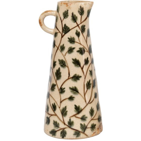 Leaf Ceramic Jug Vase/2 sizes