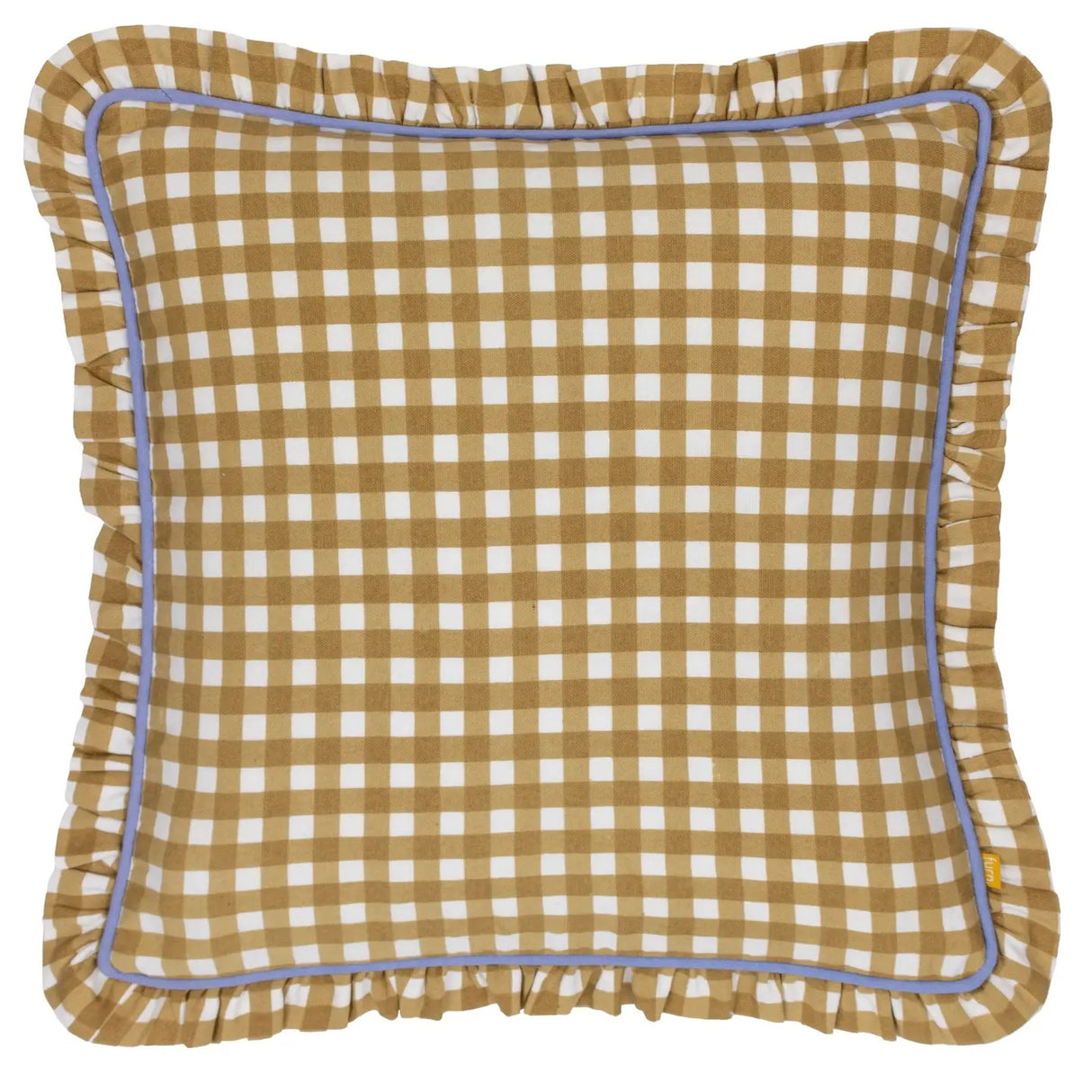 Maude Gingham Reversible Piped Cushion - 4 Colours