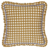 Maude Gingham Reversible Piped Cushion - 4 Colours