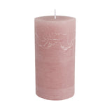 Rustic Pillar Candle Dusky Pink - 3 Sizes
