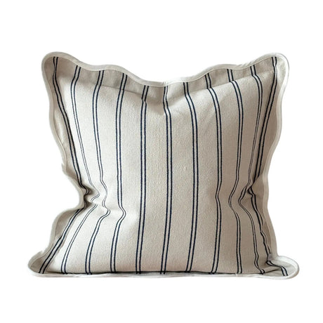 Chloe Nautical Stripe Scalloped Edge Cushion - 2 sizes