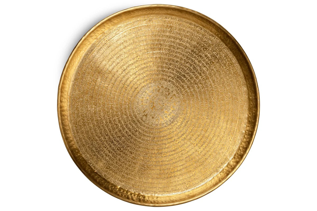 Dhanya Round Tray - Antique Brass - 2 Sizes