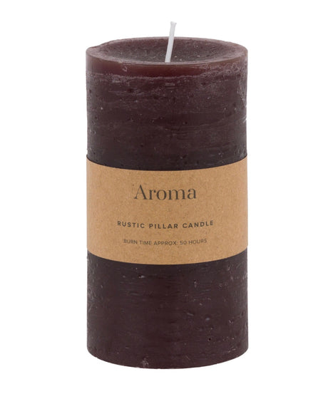 Pillar Candle Rustic - Espresso - 2 sizes