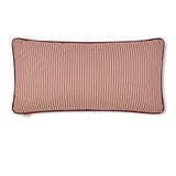 Lincoln Long Oblong Cushion | Ticking Stripe | Rustic Claret|2 Sizes