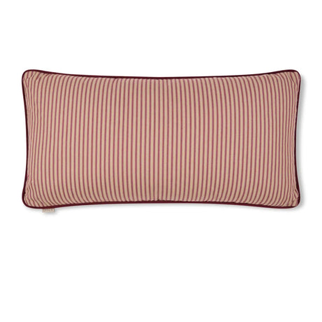 Lincoln Long Oblong Cushion | Ticking Stripe | Rustic Claret|2 Sizes