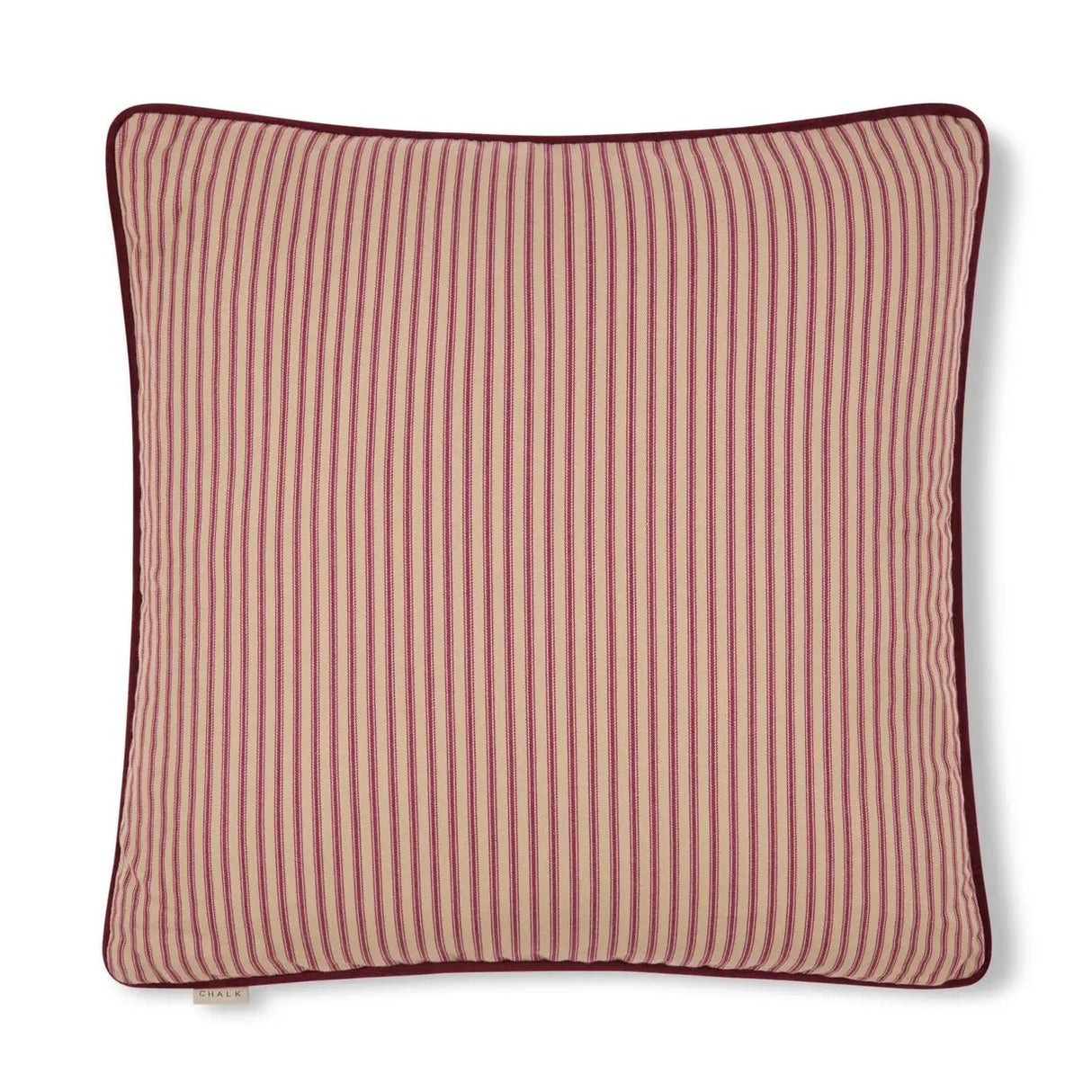 Lincoln Long Oblong Cushion | Ticking Stripe | Rustic Claret|2 Sizes