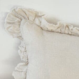 Hallie Cream Ruffle Cushion - 2 sizes