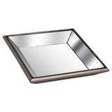 Astor Distressed Mirrored Tray With Wooden Detailing - 4 sizes