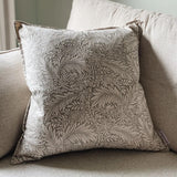 The Delilah Green Floral Oxford Edge Cushion