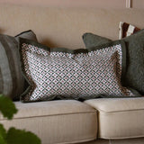 Fleur Olive and Terracotta Print Cushion  - 2 sizes