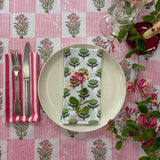 NEW LUNA ROSE hand block printed tablecloth