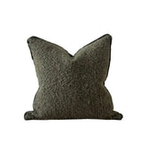 Sofia Olive Green Boucle Cushion - 3 sizes