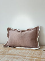 Chloe Dusty Pink Scalloped  2 sizes - Linen Blend