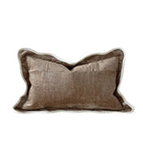 Chloe Coffee Scalloped Edge Cushion 45cm