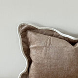 Chloe Coffee Scalloped Edge Cushion 45cm