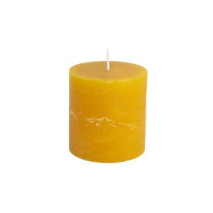 Rustic Pillar Candle Ochre - 3 Sizes