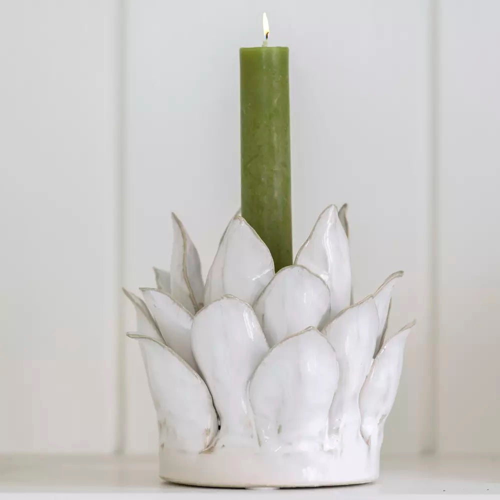 Candle Holder Petals White - 2 Sizes