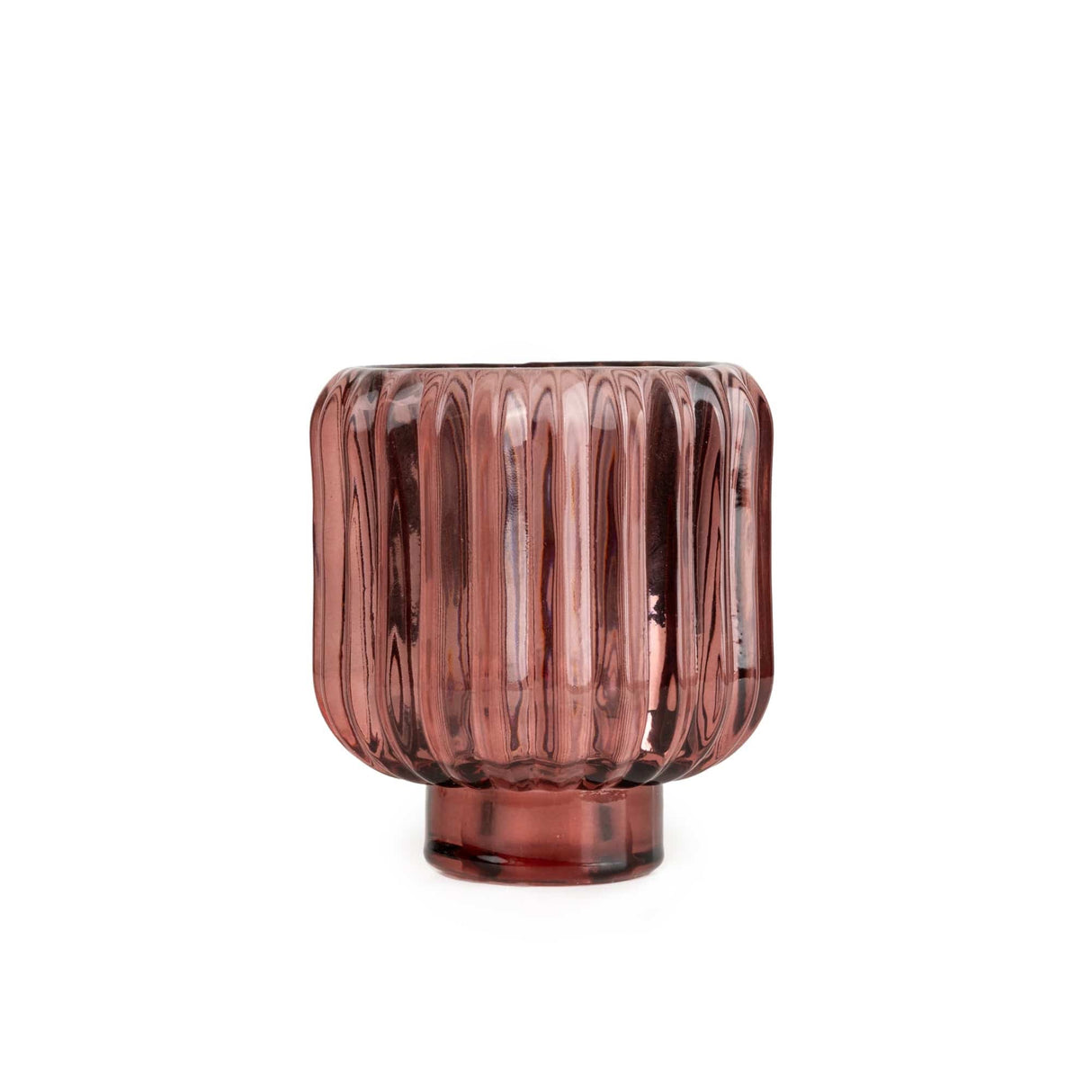 Ridged Glass 2-Way Candleholder  -3 colours