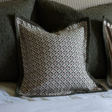 Fleur Olive and Terracotta Print Cushion  - 2 sizes