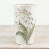 VASE WITH EMBOSSED FLORAL PATTERN - 2 sizes