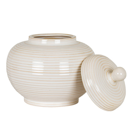 Neva Lidded Ceramic Jar - 2 sizes