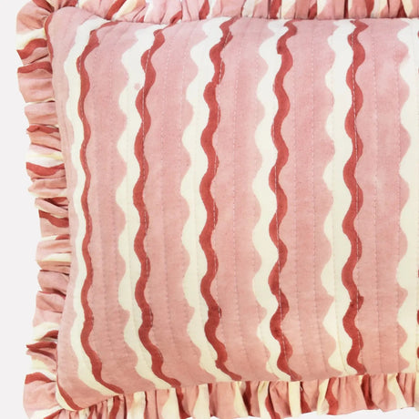 Cotton Quilted Frill Cushion | Wiggle | Floss | 2 sizes