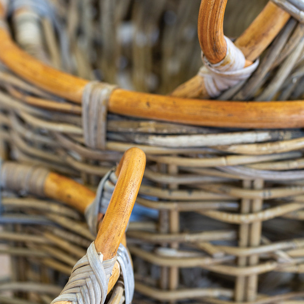 KUBU Basket round with handles Medium