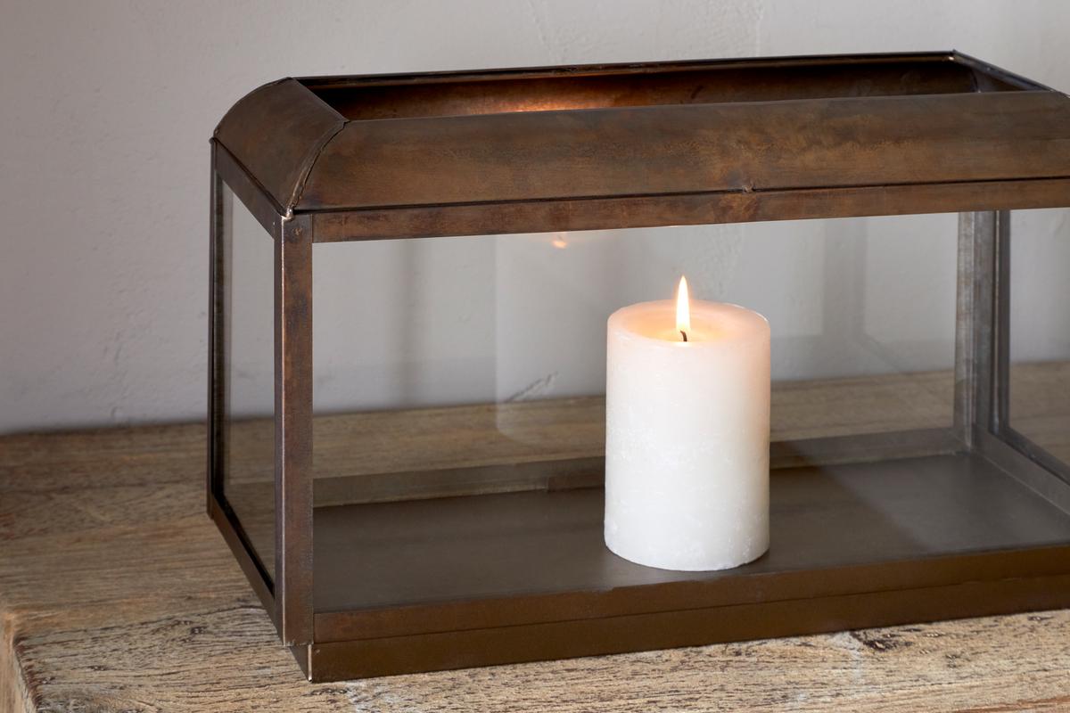 NKUKU - Kiwanda Wide Lantern - Antique Brass