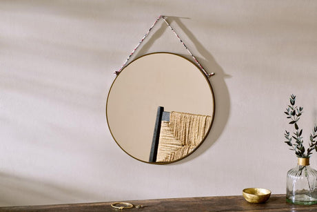Kiko Round Mirror - Brass