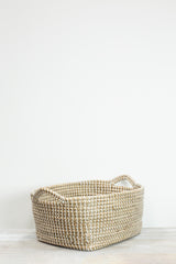 LAGRA Seagrass Large white basket