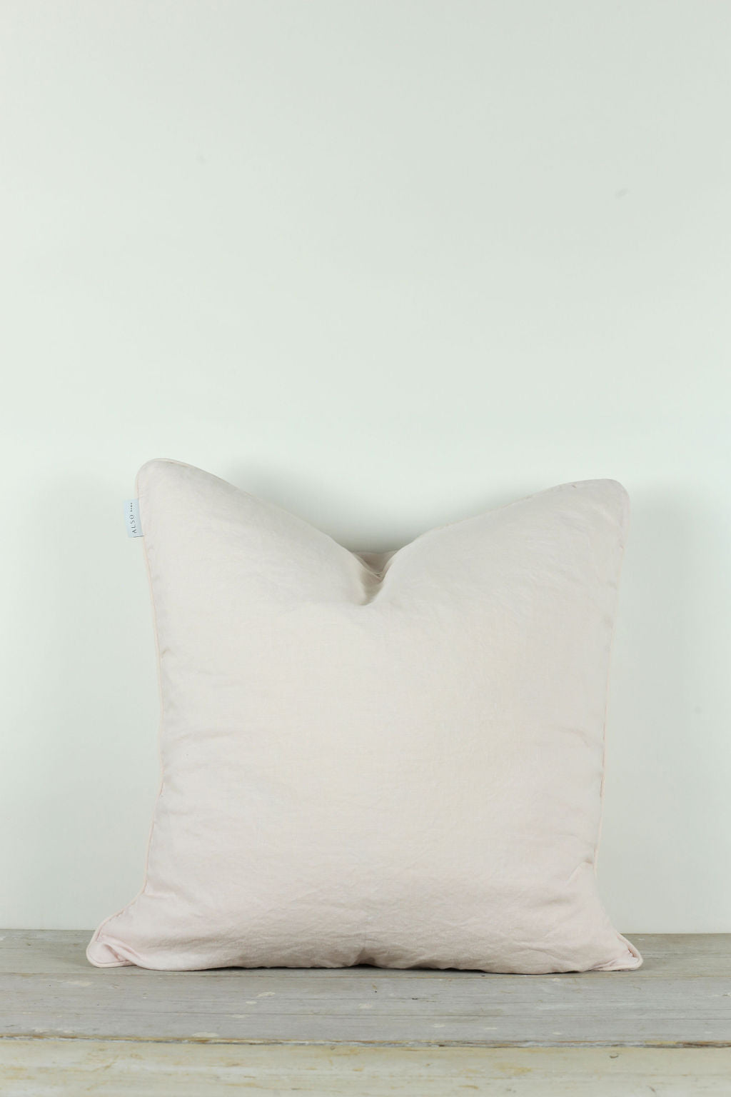 Lisbon Cushion Pale Shell Pink Linen
