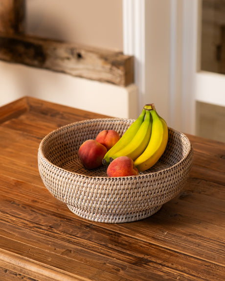 RATTAN ROUND FRUIT BOWL