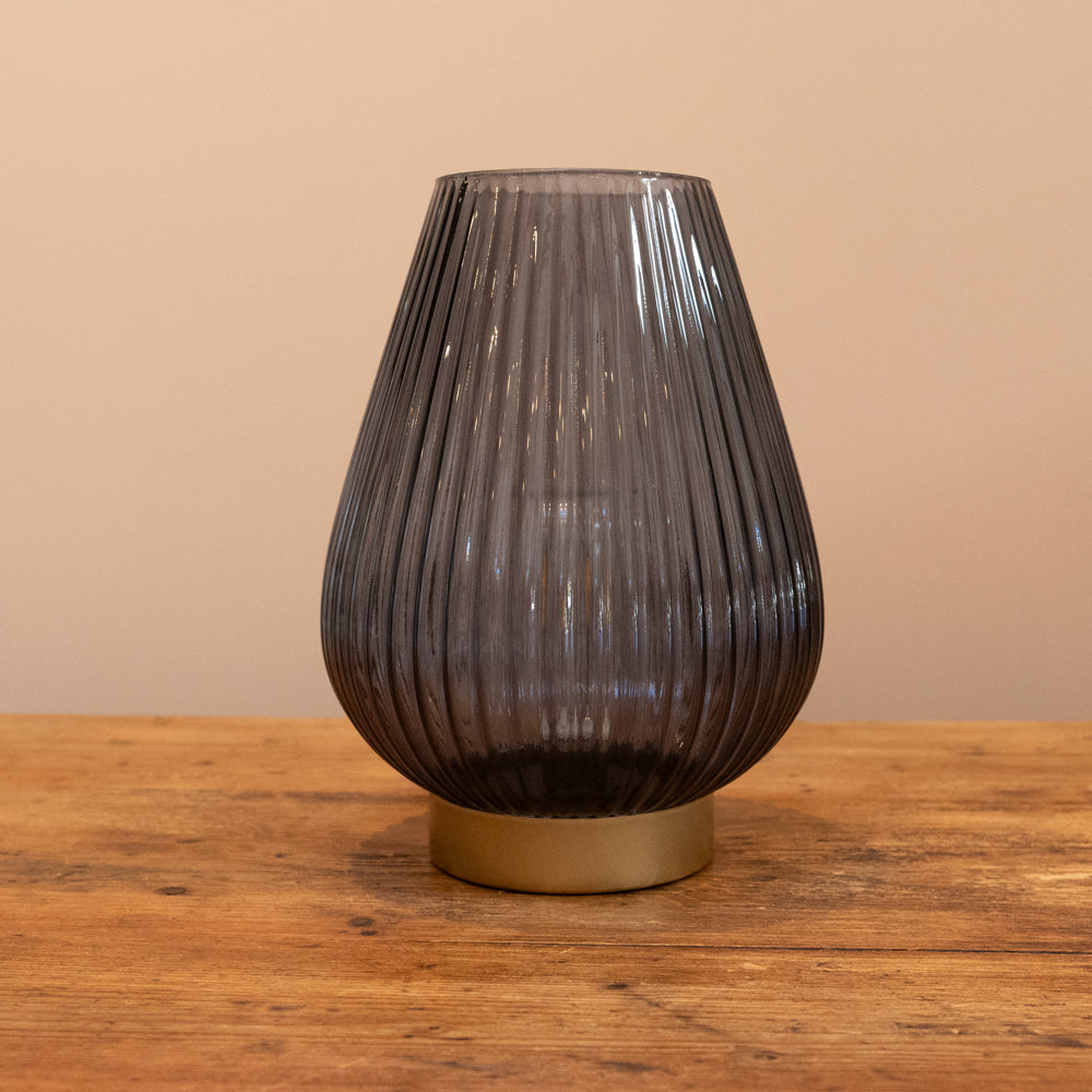 TAJERA grey and gold battery lamp 28cm