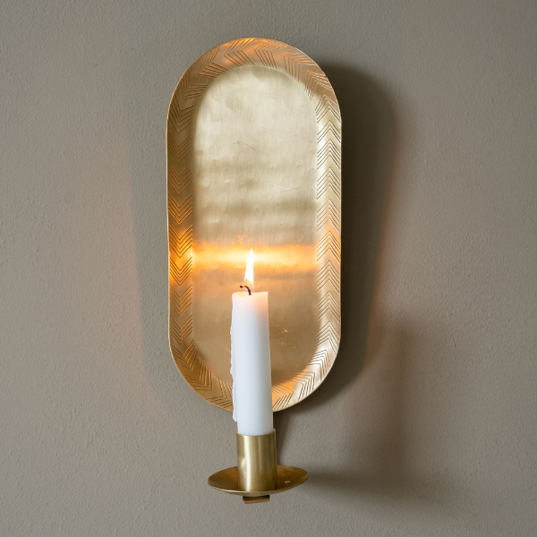 brass wall scone