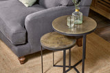 NKUKU - Maba nesting side tables in antique brass