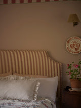 Striped Bolster Cushion with Frill - 90cm