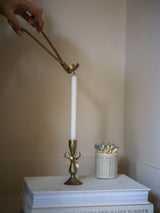 Antique Brass Finish Bow Candle Holder with 6 Candles