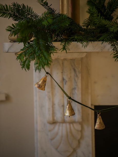 Jingle Bell Garland on Velvet Ribbon