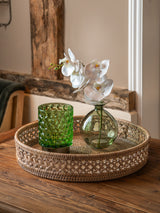 Round detailed Rattan Trays - 3 sizes