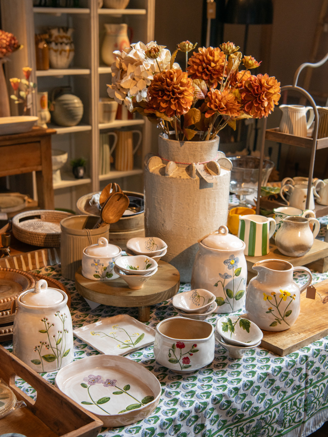 Stoneware Storage Jar, Sml - Meadow
