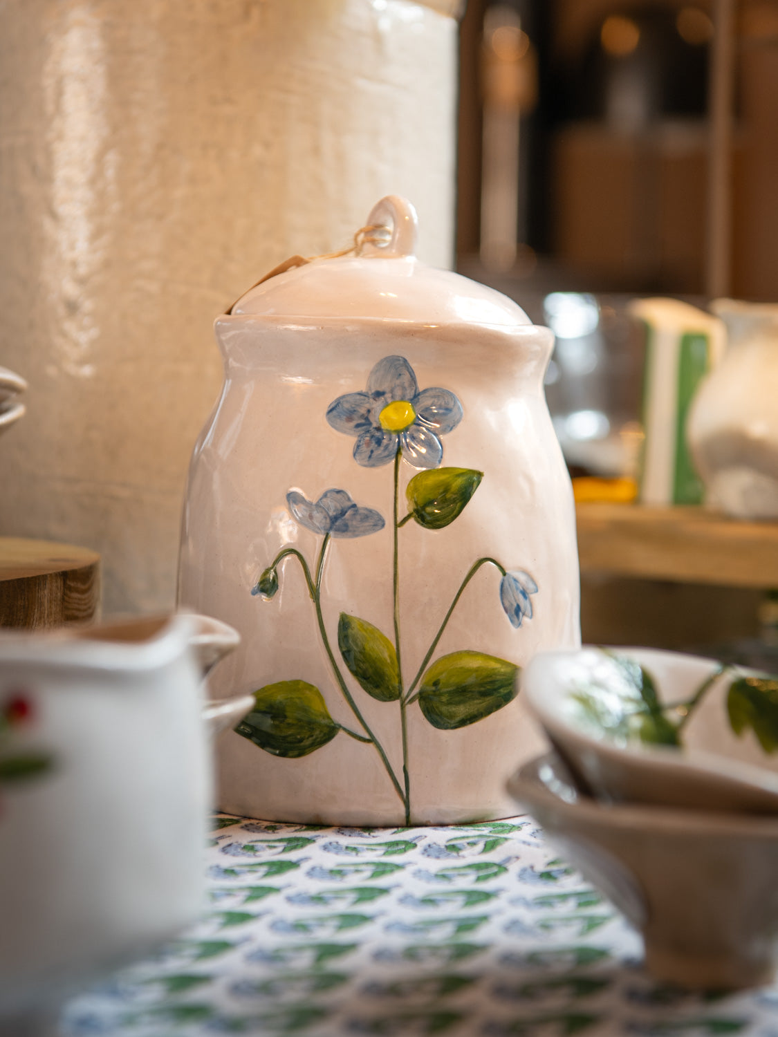Stoneware Storage Jar, Med - Meadow