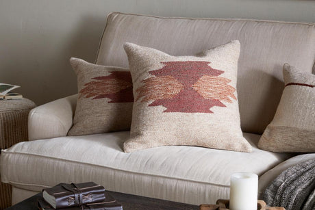 NKUKU - Kabir Wool Cushion Cover - Rust - 2 Sizes