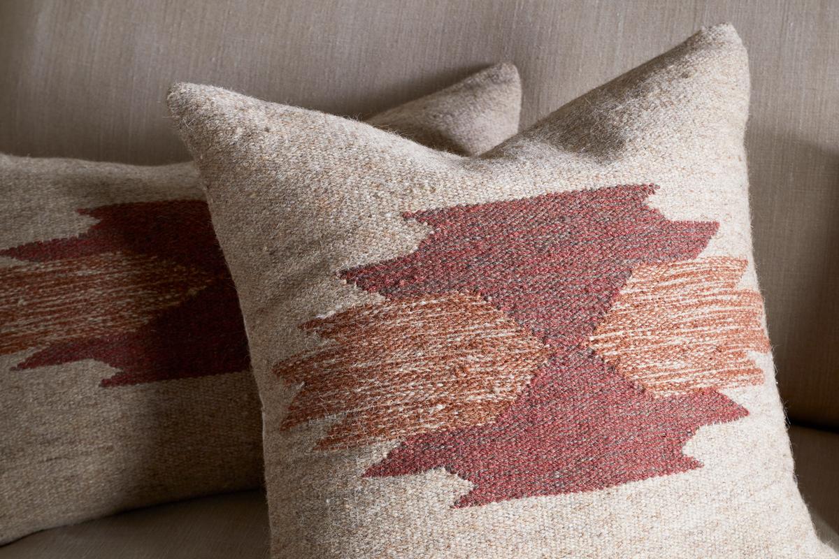 NKUKU - Kabir Wool Cushion Cover - Rust - 2 Sizes