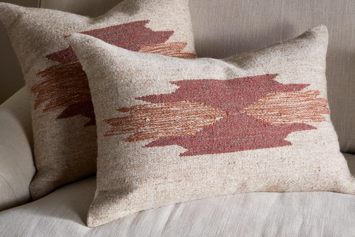 NKUKU - Kabir Wool Cushion Cover - Rust - 2 Sizes