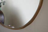 NKUKU - Mchanga Organic Shape Mirror - Antique Brass