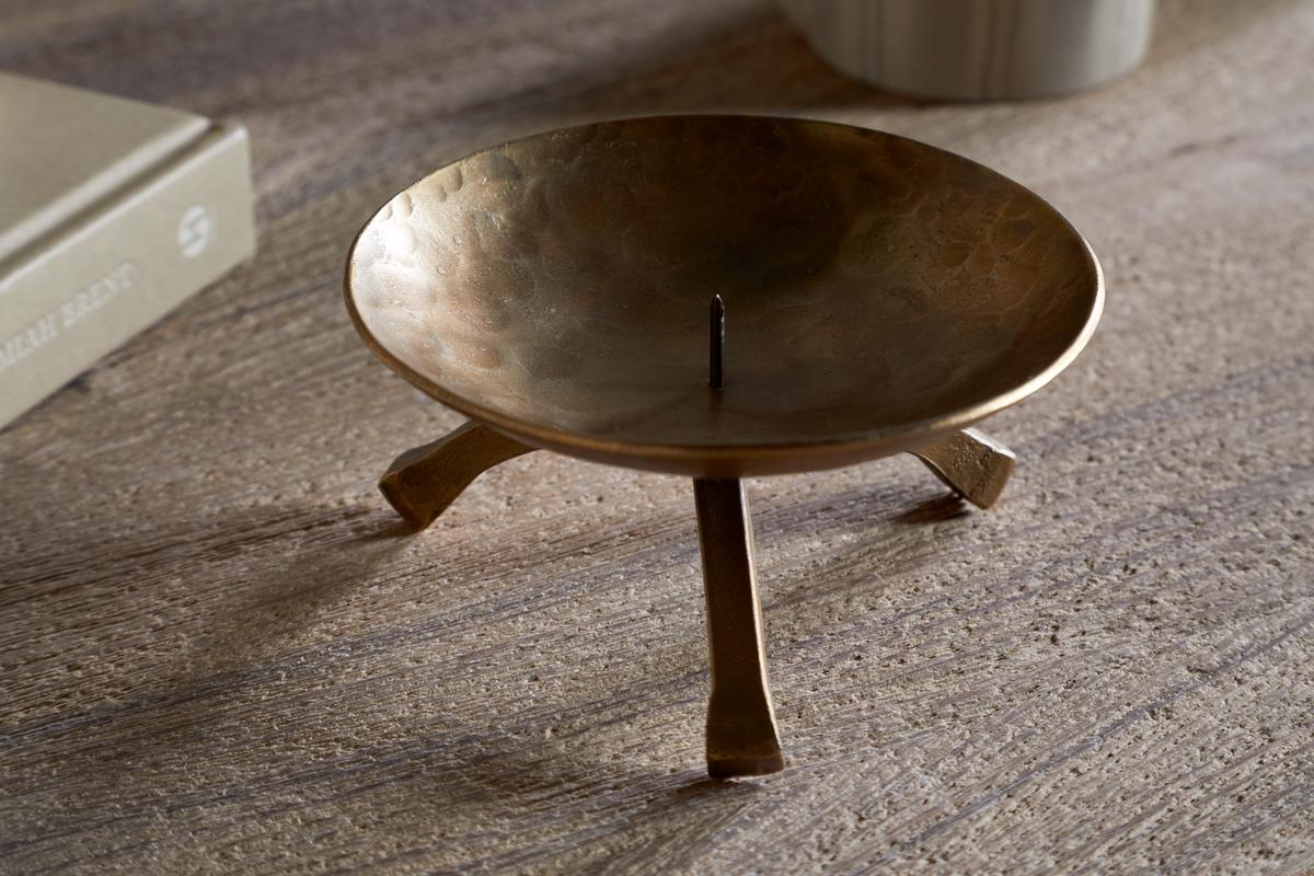 Kalik Candle Holder - Antique Brass - NKUKU